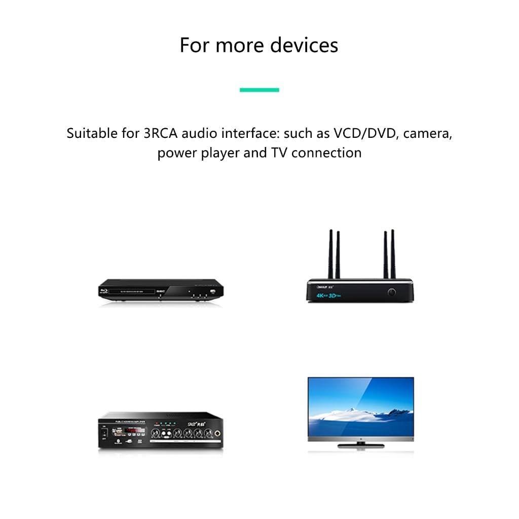 Cable de vídeo macho hembra de calidad para sistemas de sonido de TV, resistente a roturas