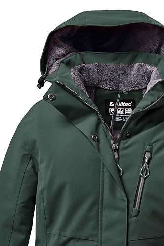 killtec Damen Funktionsjacke/Winterjacke mit abzippbarer Kapuze KOW 140 WMN JCKT, dunkelgrün, 44, 37411-000