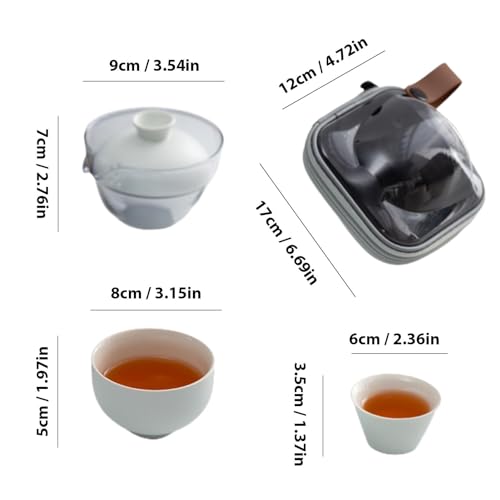 Théière simple avec passoire nomade pour service à thé de voyage complet - 6