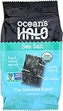 Oceans Halo Sea Salt Flavored Seaweed Snack, USDA Organic, 0.14 Ounces (Pack Of 12)
