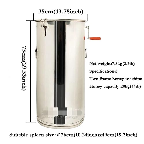 BACHIN Honey Extractor (Upgrades)- 2 Two Frame Stainless Steel Manual Crank Honey Extractor Equipment, Honey Bee Spinner Beekeeping - Image 3