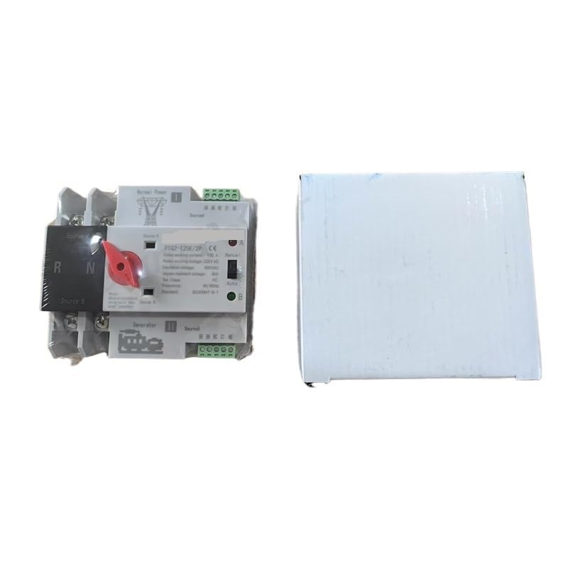 ATS 2P 100A Miniature Circuit Breaker Dual Power Transfer Switch PTQ2-125E/2P ATS 100A 2P