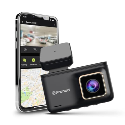 PRONOD 3K Ultra HD WiFi Dash Cam | 3” IPS Display, AI Voice Control, G-Sensor, Parking Monitor, Cyclic Recording, Supports 512GB SD Card – Sony Starvis – 2K+1K Dual Camera – Hard Wire Kit and Easy DIY