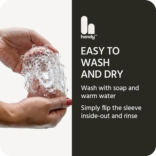 the handy truegrip gen 2 penis sleeve - realistic close-ended masturbation sleeves stroker easy to clean male masturbator adult sex toy for men