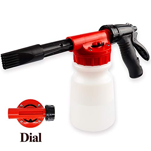 YunGuoGuo Foam Cannon for Garden Hose,Adjustment Ratio Dial Foam Gun,Car Wash Soap Spray Foamer Green