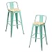 Regalos Miguel - Ofertas en Packs - Pack 2 Taburetes Torix Respaldo Madera Natural - Verde Menta - Envío Desde España
