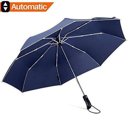 Aonlink Travel Umbrella Strong Windproof Compact Golf Umbrella Automatic Open Close and Upgraded Comfort Handl