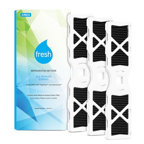 FRESH AF-2 Refrigerator Air Filter Replacement for Frigidaire - Compatible with Models: FRGPAAF2 RAF-2 Electrolux ELXPAAF2 - Advanced Carbon Filter Technology - (3 Pack) Air filter by MIST