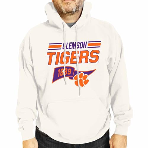 Campus Colors NCAA Adult Unisex Varsity Club Pennant Hooded Fleece