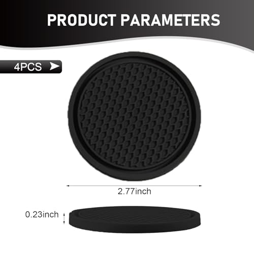 Portavasos para carro universal de silicona negro miniatura 2
