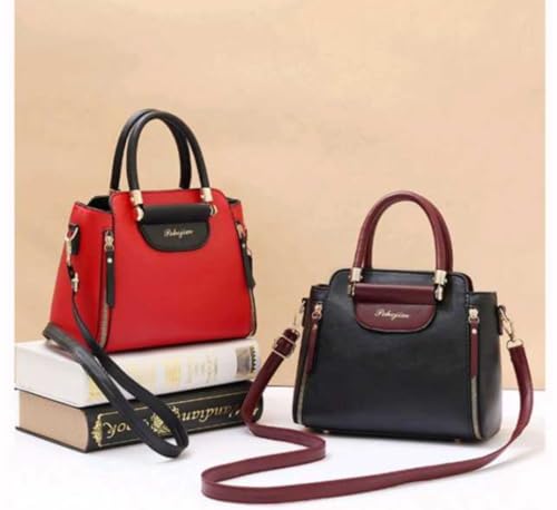 Generic Womens Fashion Vintage Purse Handbags Light Weight Crossbody Work College Dinner Dates, Red2