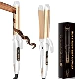 Dual Voltage Curling Iron Travel 2 in 1 Curl and...