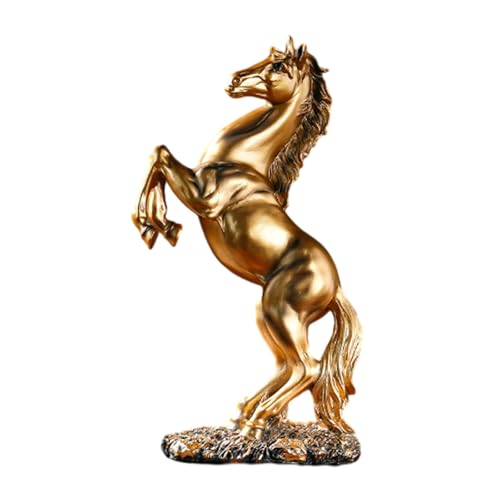 MotiveTech Caballo Decorativo Estatua Figura de Caballo Escultura Moderna de Resina Artesanal para Escritorio Y Ornamentación Adecuada para Oficina Sala Hogar