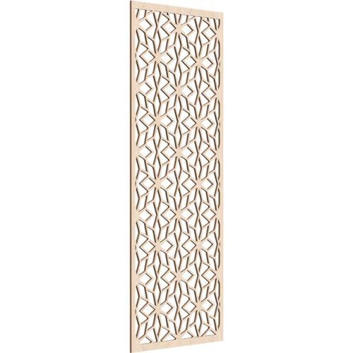 Image of Lake Decorative Pierced Fretwork Wood Wall Panels, 21 3 /8 inchW x 54 3 /8 inchH x 1 /4 inchT, Red Oak
