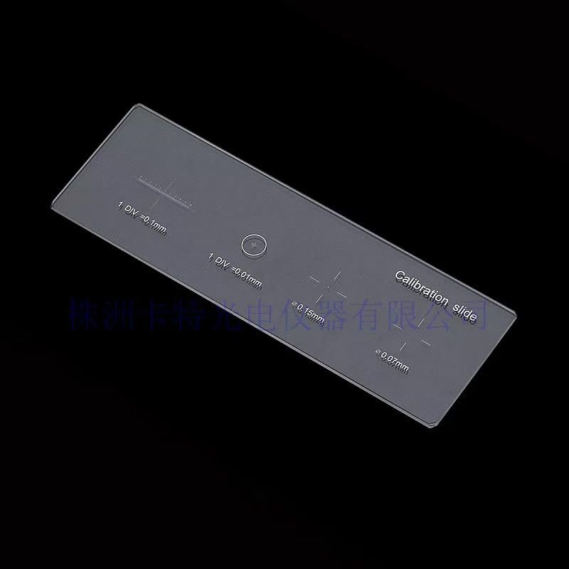 Microscope Stage Micrometer Calibration Slide with 4-Scales and 0.01mm Multifunctional Reticle Calibrating Ruler