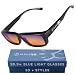 Fit Over 99.5% Blue Light Blocking Glasses for Women and Men - Anti Blue Light Blocking Computer and Gaming Glasses Fitover Prescription or Reading Glasses - Stop Eye Strain - Sleep Better
