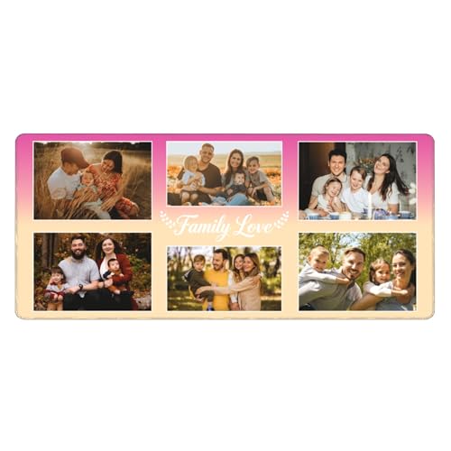 Image of Custom Large Desk Mat with Photo Text Personalized Picture Logo Non-Slip Game Computer Mouse Pad Customized Office Supplies (6 Photos)