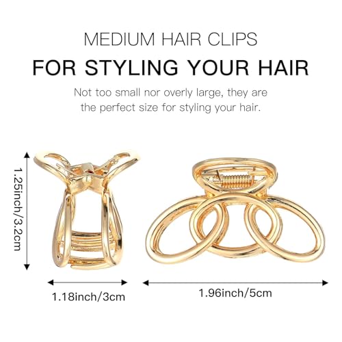 Pinzas metálicas pequeñas para cabello 4 pzas miniatura 2
