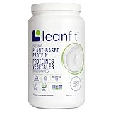 LEANFIT ORGANIC PLANT-BASED PROTEIN, Plain Unsweetened - Vegan, Soy Free, Gluten Free, Dairy Free, Sugar Free - 21g Protein, 26 Servings, 715g Tub