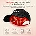 CAYAMA Red Light Hair Growth Cap for Men & Women, 528 Total Light Emitters, Full-Scalp Coverage, Adjustable Fit, At-Home Scalp Care