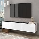 Atelier Mobili Floating TV Stand for 75 inch TV, Floating Entertainment Center for 65 inch TV, Floating TV Stand Wall Mounted, Floating TV Console