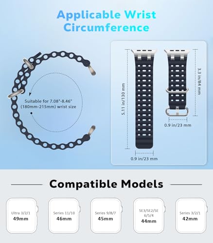 Bracelet Ocean Apple Watch anti-transpiration pour poignets actifs - 2