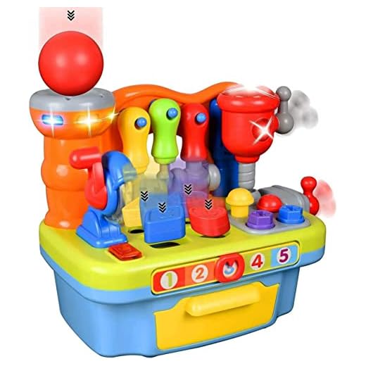 Liberty Imports Little Engineer Multifunctional Kids Musical Learning Tool Workbench
