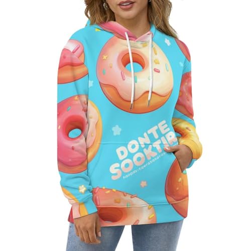 Sweatshirt pull beignets de dessin animé pour vos moments de détente et sorties décontractées S