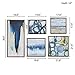 Madison Park Wall Art Living Room Décor - Galary Canvas Home Accent Modern Dining Bathroom Decoration, Ready to Hang Painting for Bedroom, Multi-Sizes, Blue Bliss 5 Piece