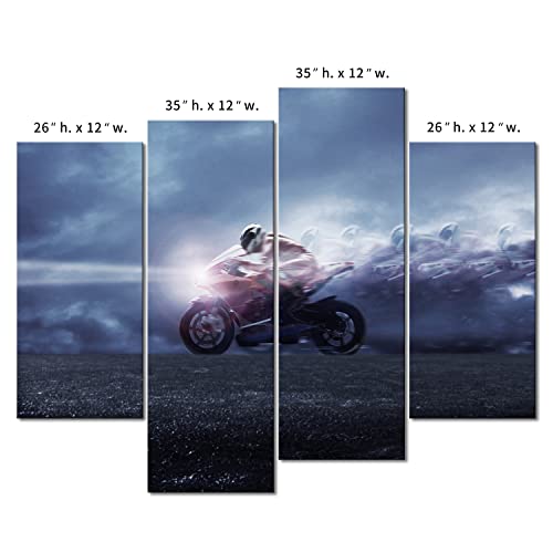 Blue Man Ride A Motorcycle Wall Art Painting Pictures Print On Canvas Car The Picture For Home Modern Decoration #TOP6