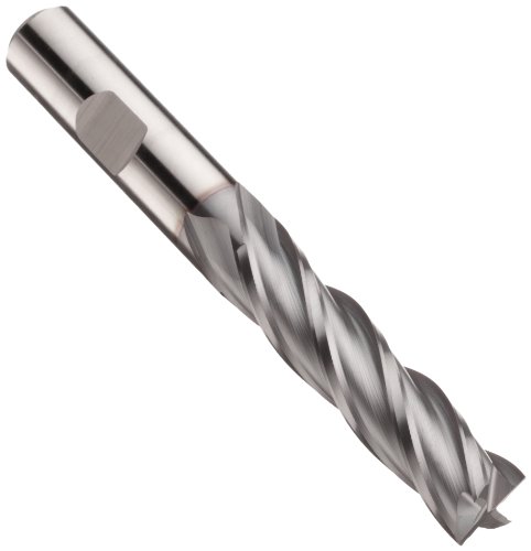 Niagara Cutter 17016418 Cobalt Steel Square Nose End Mill, Inch, Weldon Shank, TiCN Finish, Finishing Cut, 30 Degree Helix, 4 Flutes, 3.25' Overall Length, 0.500' Cutting Diameter, 0.500' Shank Diameter #1