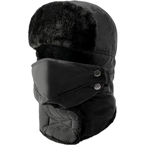 GIONAR Winter Bomber Hat with Mask Cover