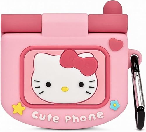 Image of Emoh Roced Case for AirPodS 4 (2024) with Keychain (ANC), Cute Cartoon Shockproof Protective Cover Compatible with Apple AirPods 4th Generation 2024 for Women and Boys (Mirror)