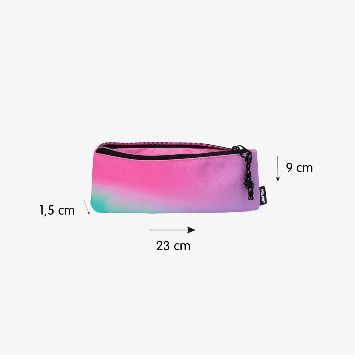 Sunset Small Flat Pencil case, Pink MILAN®, Multicolor - Image 3