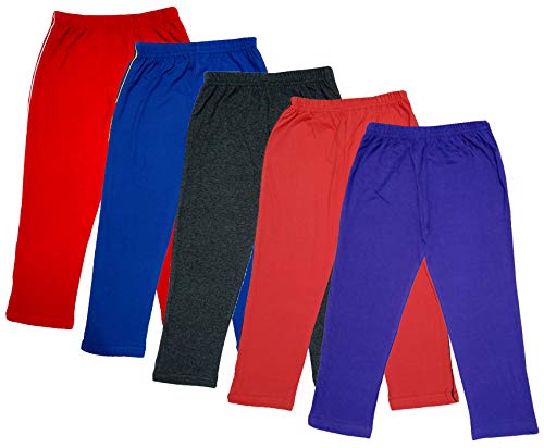 Image of IndiWeaves Girls Super Soft Cotton Solid 3 4th Leggings /Capris (Multicolor43, 8-9 Years) Pack of 5
