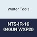 Walter Tools NTS-IR-16 040UN WXP20 Carbide NTS Threading Inserts, Internal Thread, Full Profile, American UN 60 Degree (Pack of 10)