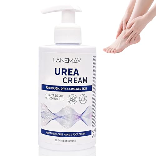 Crema Urea 300ml, Crema Para Pies con Urea, Creme Hidratante para Pies, Creme Pies Urea, Crema para el Cuidado de los Pies, para Pies Secos y Agrietados, Manos, Codos