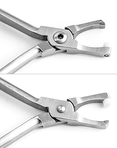 Qwork Orthodontic Bracket Removing Pliers, Stainless Steel Molar Band Remover, Forceps Dental Surgical Instrument Bracket Tools, Used For Bracket, Bands, Wire #TOP3