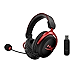 HyperX Cloud II Wireless - Gaming Headset for PC, PS4, Switch, Long Lasting Battery Up to 30 Hours, 7.1 Surround Sound, Memory Foam, Detachable Noise Cancelling Microphone w/Mic Monitoring (Renewed)