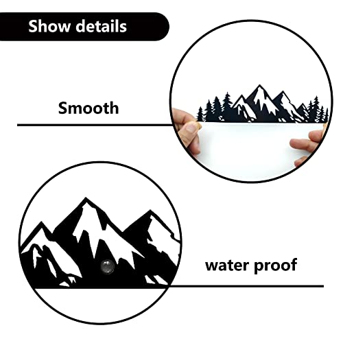 Vinyl Mountain Decal, Car Emblem Graphic, Uv Protection And Waterproof, Laptop Decal, Trunk Logo Decal Sticker, (Two Pack) #TOP2