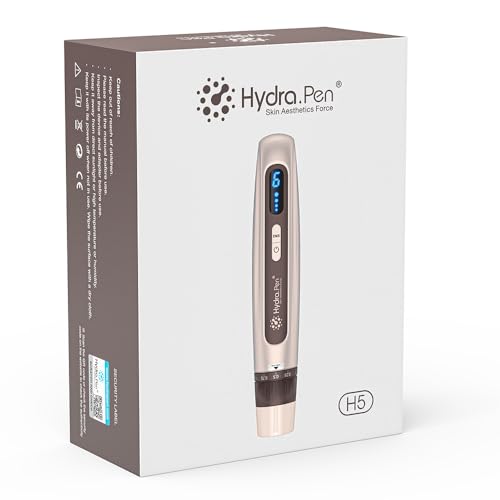 Image of Dr Choudhary Hydrapen H5 Professional Microneedling Pen, Derma Auto Pen, Brown, Skin Care Tool Kit for Face and Body