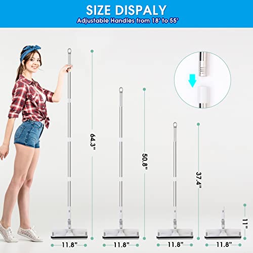 Coopvivi Window Squeegee, 2 In 1 Window Cleaning Combo Tool, Window Cleaning Tool Kit With 67'' Long Extendable Handle For Indoor & Outdoor, Car, Shower, Mirrors, Sliding Door (Gray) #TOP6