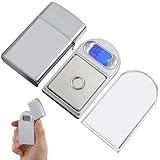 PRETYZOOM Mini Digital Jewelry Scale High Accuracy Portable Pocket Electronic Gram Scale with Surface and LCD Display Battery Powered for Precise Weighing