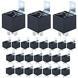 AuInLand 25 Pack 40 AMP 5 Pin Relay Switch, 12V DC Automotive Switch for Truck Marine Boat Fan, (No Relay Socket, No Wiring Harness)