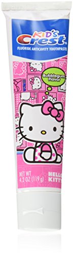 Kid's Crest Hello Kitty Bubblegum Flavor Toothpaste 4.2 oz (Pack of 3)