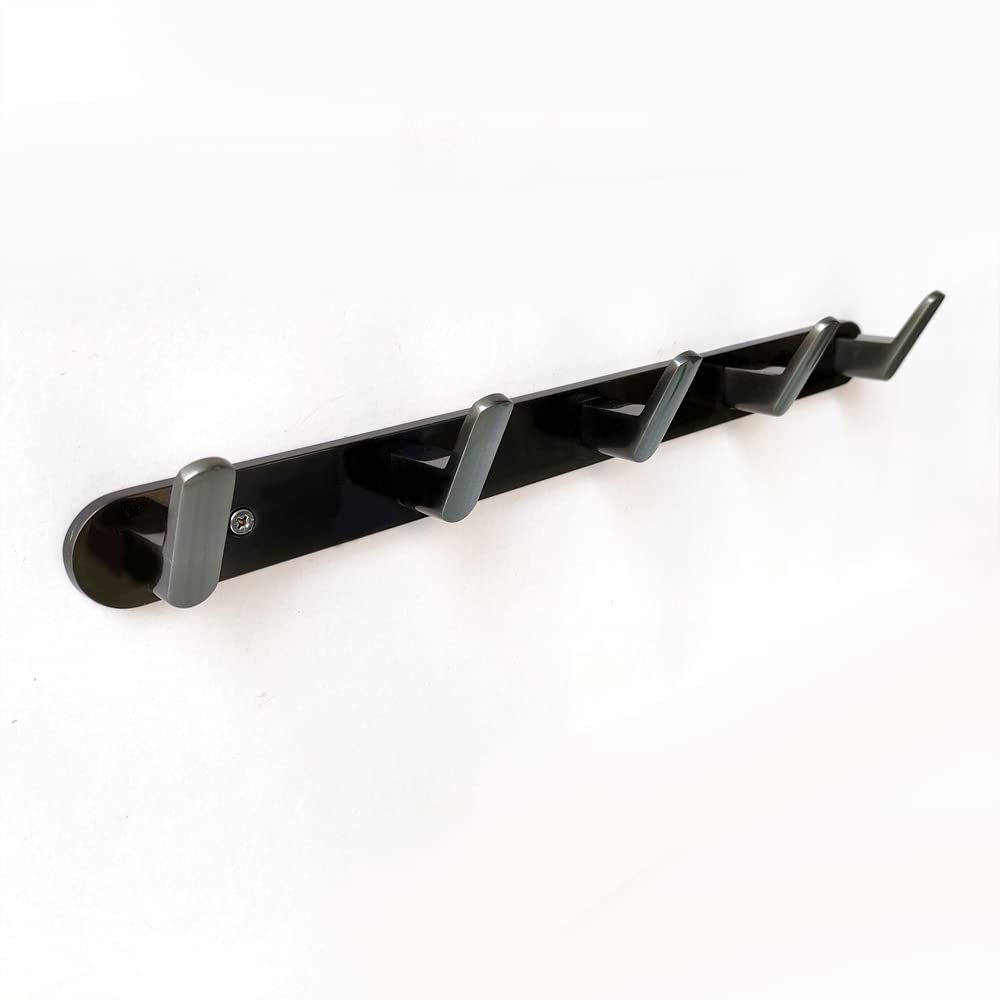 BTL 5 Peg Clothes Hanger for Wall & Behind Door (Satin Black Finish) - Pack of 1 Piece - BHK-1R5-SB-image-34