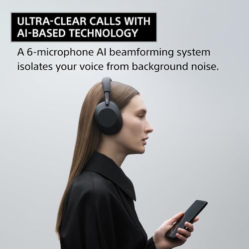 Sony WH-1000XM6/B Best Wireless Noise Canceling Headphones, Black Bundle with Deco Gear CPS Exclusive 26 Month Protection Pack | Official USA Partner Model