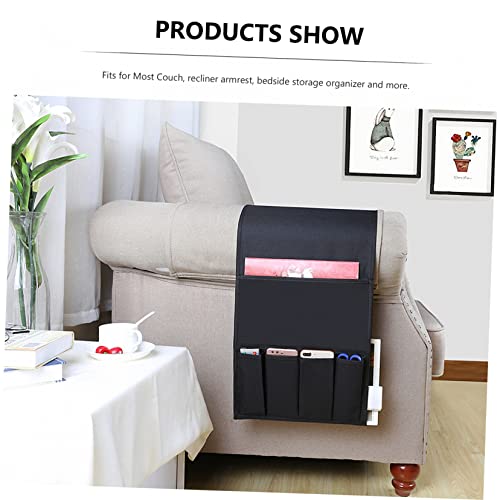 Yhdcl Armchair Organizer Sofa Accessories 1Pc Storage Bag Baby Holder Locker Nightstand Pocket Diapers Storage Hanging Bag Hanging Storage Bag Baby Bedside Bag Oxford Cloth Black Armrest Po thumb #6