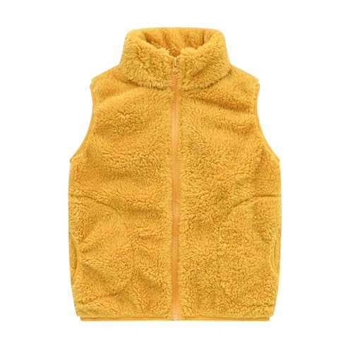 Teddy Weste Kinder Stehkragen Fleece Fellweste - Ärmellose Polar Fleece...