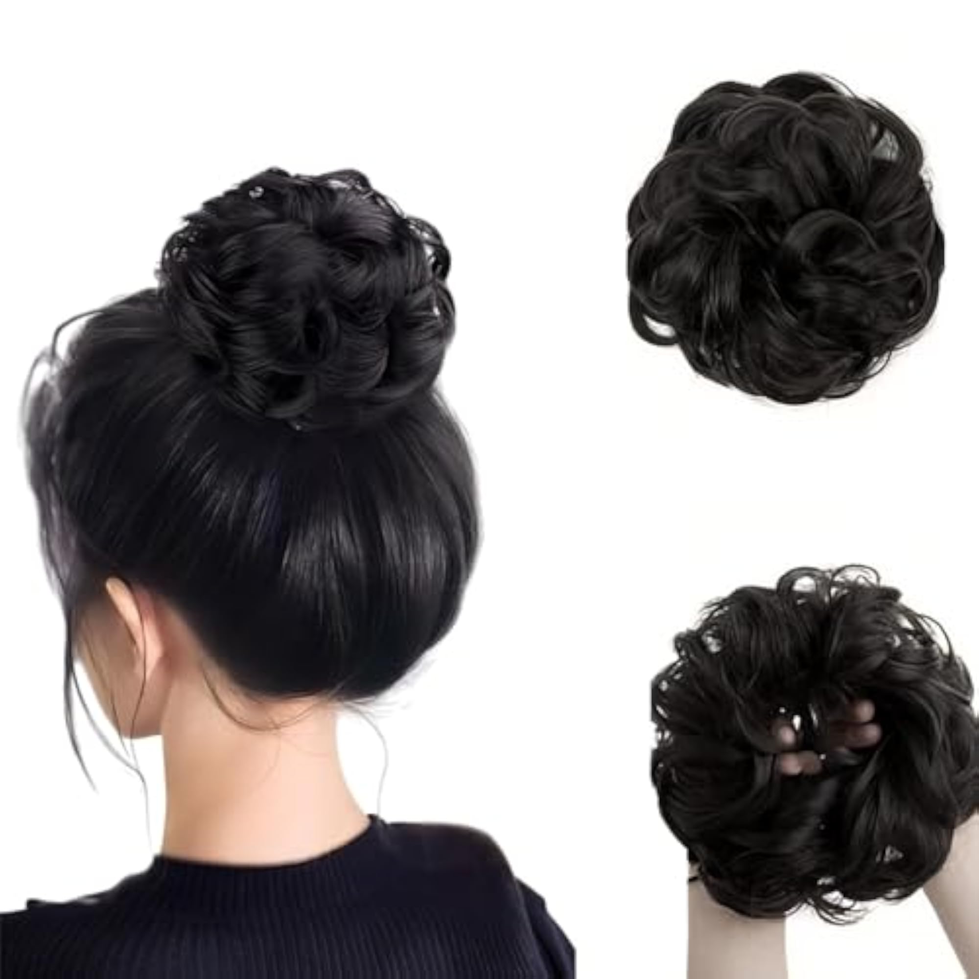 Hair Juda Bun Hair Extension with Elastic Rubber Band